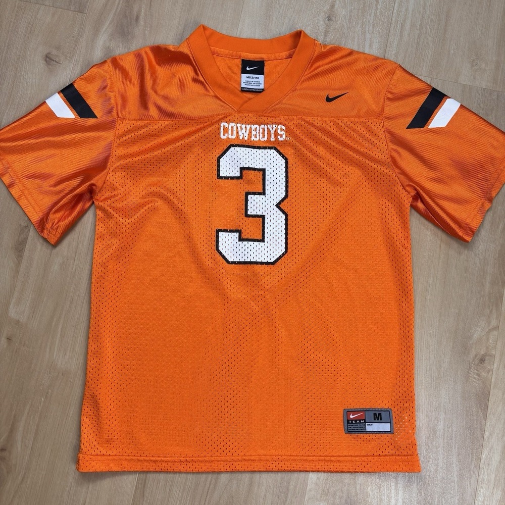 Youth Orange Oklahoma State Cowboys Nike Youth Football Jersey #3 Medium OSU